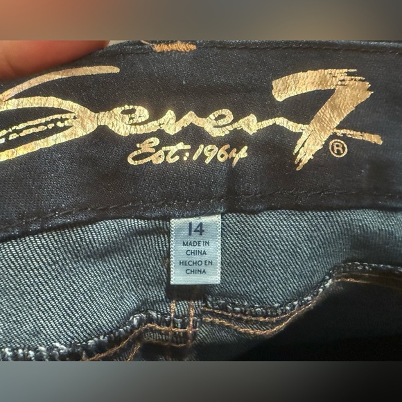 Seven7 TUMMYLESS HIGH RISE SKINNY Jeans Dark Wash Women’s Size 14 - Picture 4 of 4